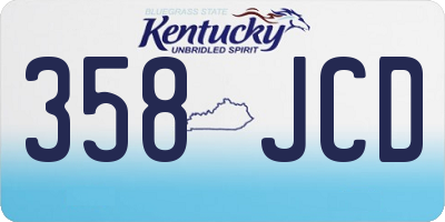 KY license plate 358JCD