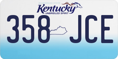 KY license plate 358JCE