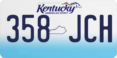 KY license plate 358JCH