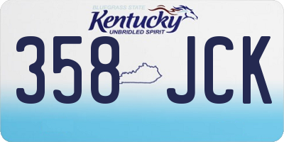 KY license plate 358JCK