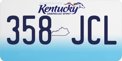 KY license plate 358JCL