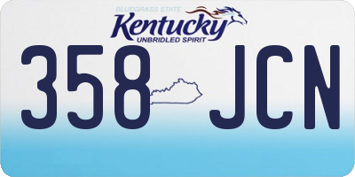 KY license plate 358JCN