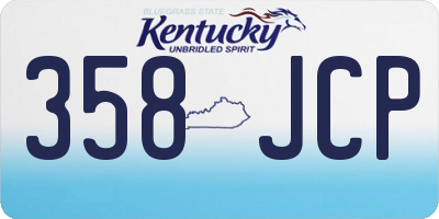 KY license plate 358JCP