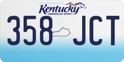 KY license plate 358JCT