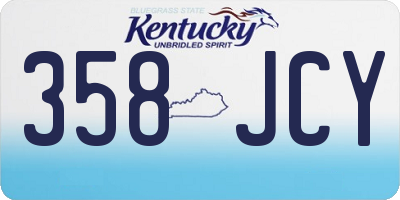 KY license plate 358JCY