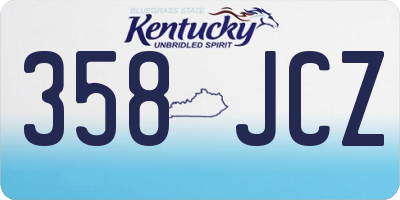 KY license plate 358JCZ