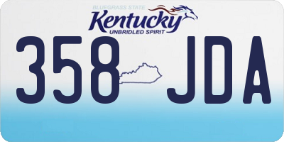 KY license plate 358JDA