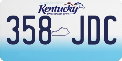 KY license plate 358JDC