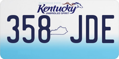 KY license plate 358JDE