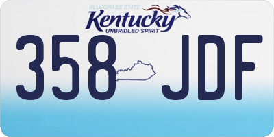 KY license plate 358JDF
