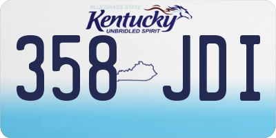 KY license plate 358JDI