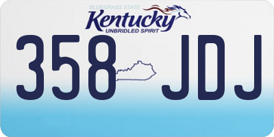 KY license plate 358JDJ