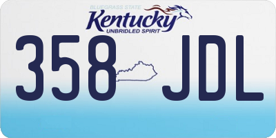 KY license plate 358JDL