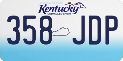 KY license plate 358JDP