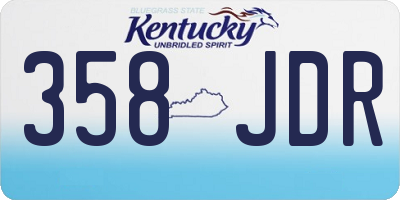 KY license plate 358JDR