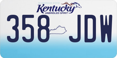 KY license plate 358JDW