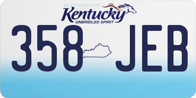 KY license plate 358JEB
