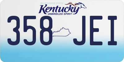 KY license plate 358JEI