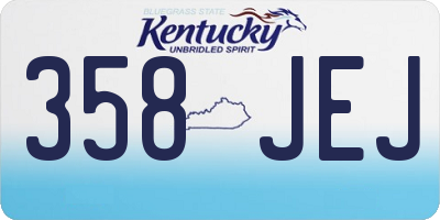 KY license plate 358JEJ