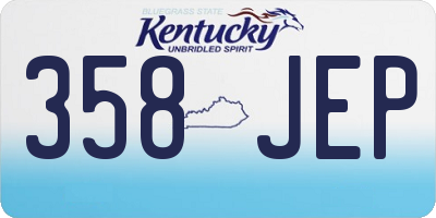 KY license plate 358JEP