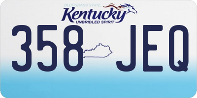 KY license plate 358JEQ