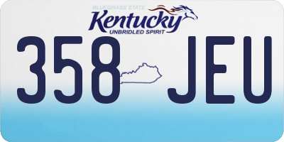 KY license plate 358JEU