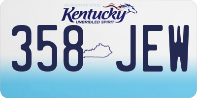 KY license plate 358JEW