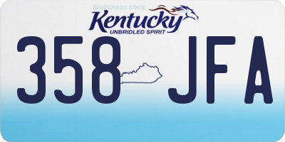 KY license plate 358JFA