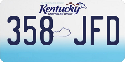 KY license plate 358JFD