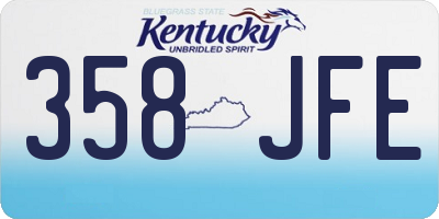 KY license plate 358JFE