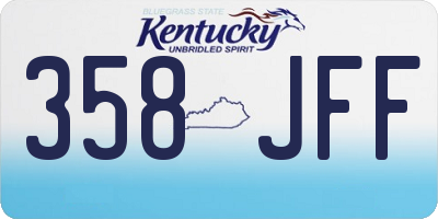 KY license plate 358JFF