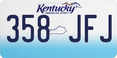 KY license plate 358JFJ