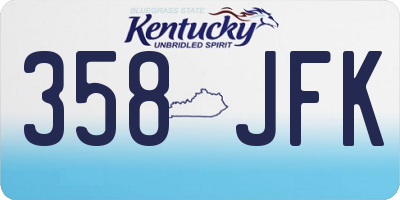 KY license plate 358JFK