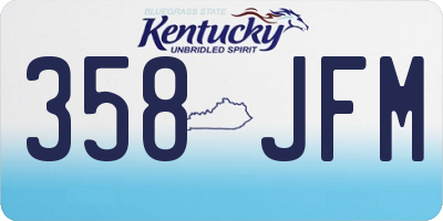 KY license plate 358JFM
