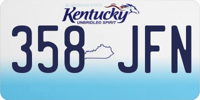 KY license plate 358JFN