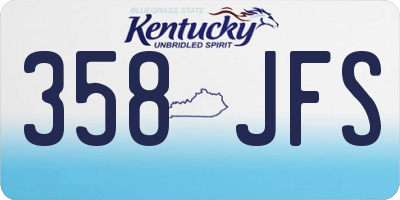 KY license plate 358JFS
