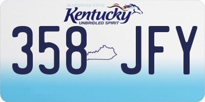 KY license plate 358JFY