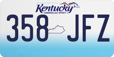 KY license plate 358JFZ