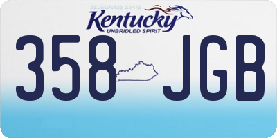 KY license plate 358JGB