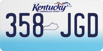 KY license plate 358JGD