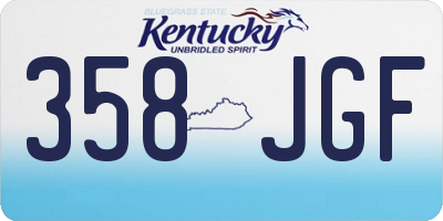 KY license plate 358JGF