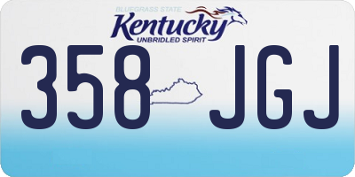 KY license plate 358JGJ