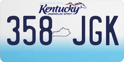 KY license plate 358JGK
