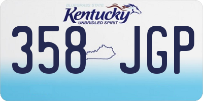 KY license plate 358JGP