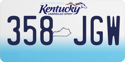 KY license plate 358JGW