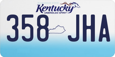 KY license plate 358JHA
