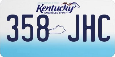KY license plate 358JHC