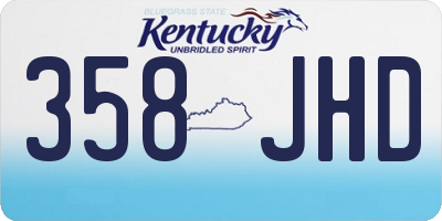 KY license plate 358JHD