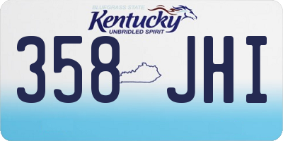 KY license plate 358JHI