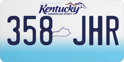 KY license plate 358JHR